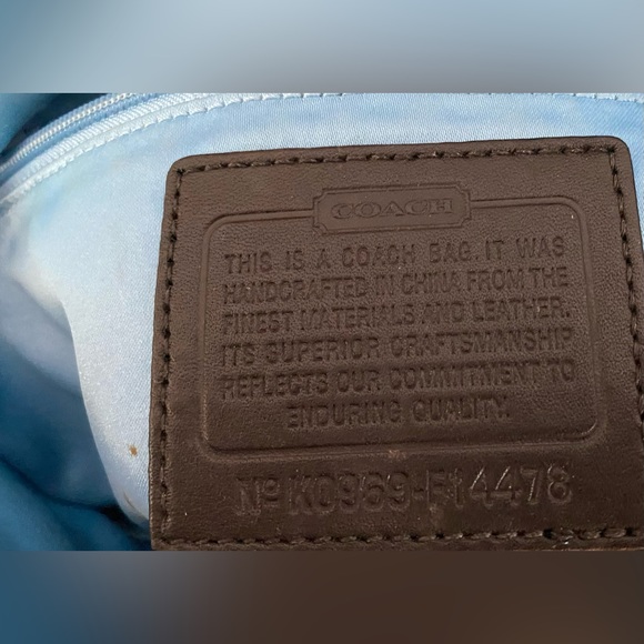 💕COACH💕 Handbag - Black/gray/blue pattern. Super Cute!!! - Picture 6 of 12